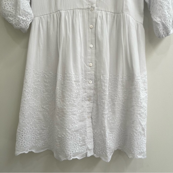 Woman’s Matilda Jane Good Hart Montrose White Eyelet Puff Sleeves Cotton Small - Picture 10 of 15